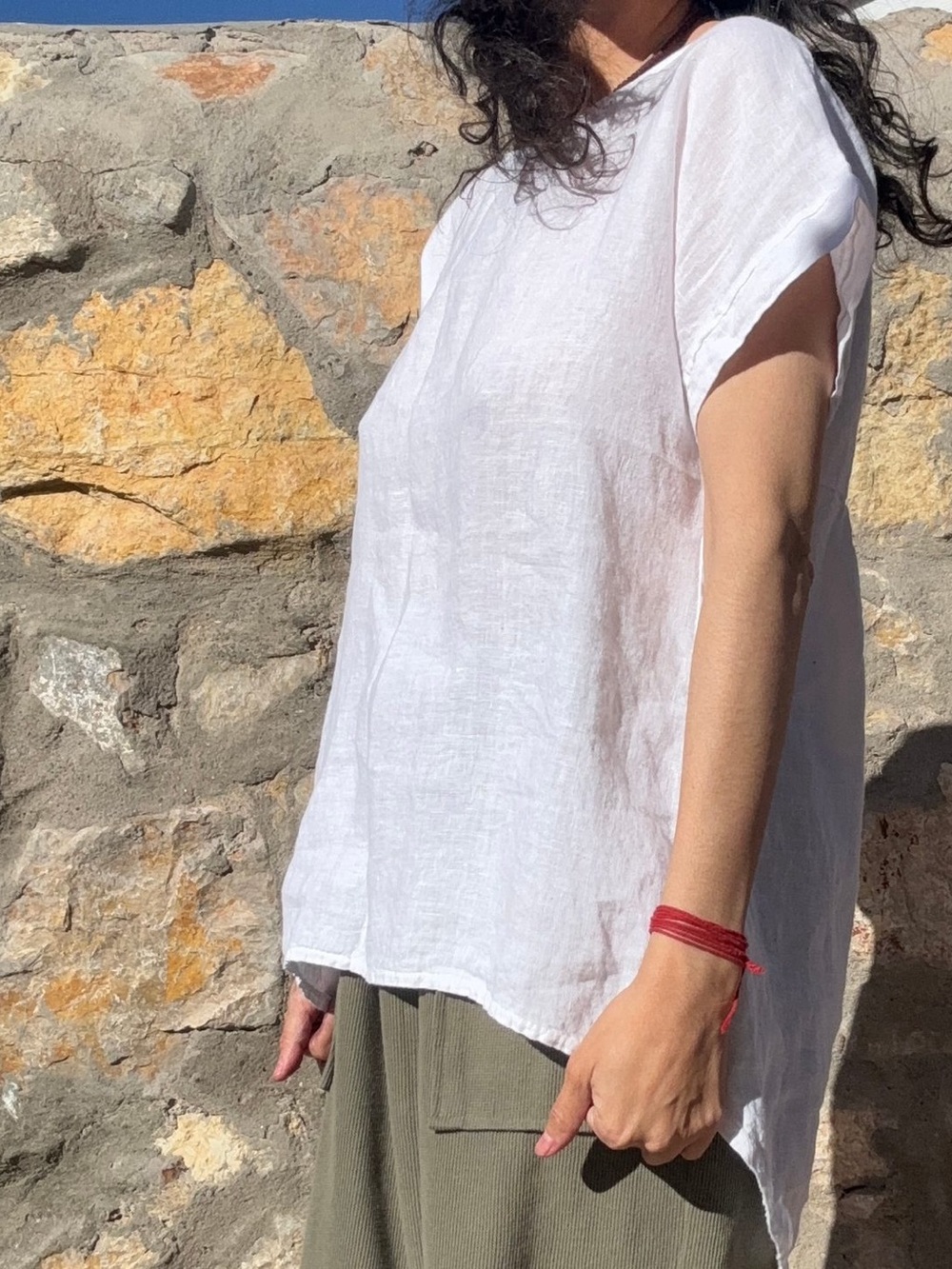 Terzo Millennio Made in Italy 100% Linen Tunic Top Size: Medium.